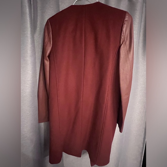 ZARA, WOMAN, WOOL/ LAMBSKIN JACKET - Picture 6 of 9